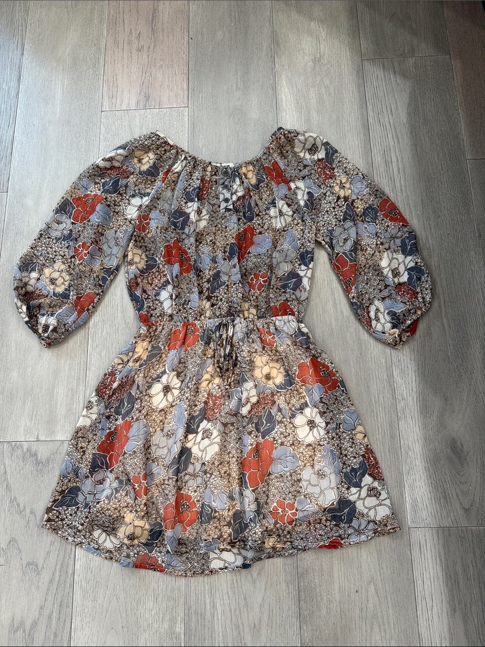Women’s Floral Off-Shoulder Dress with Elastic Waist - Multicolor